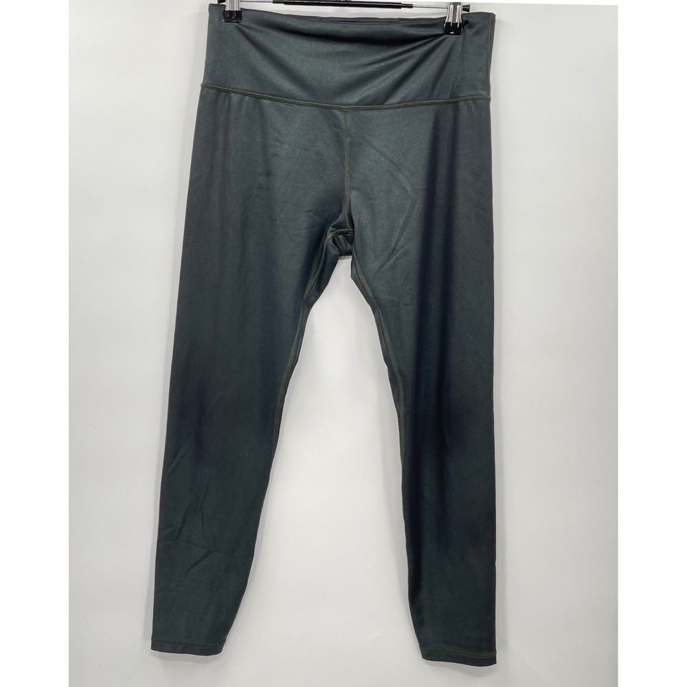 Athleta Elation‎ Ultra High Rise Tight Leggings Green Shimmer Size S